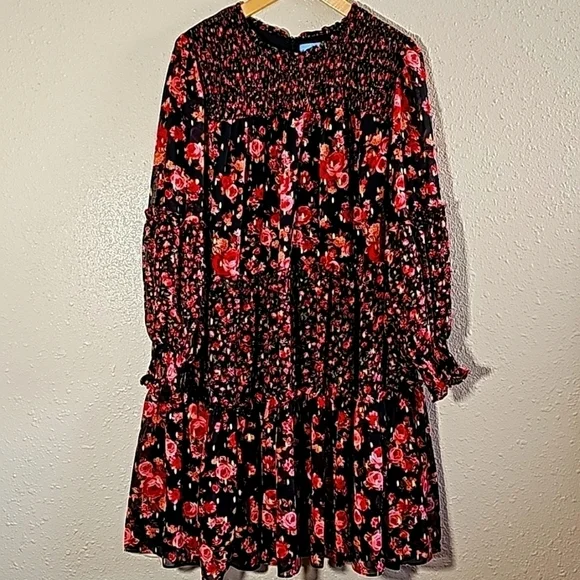 belted floral print midi dress Belted Nursing Midi with Pockets- Beige Floral